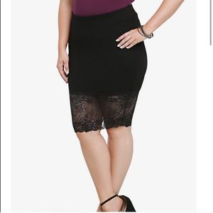 Torrid Black Lace Bottom Pencil Skirt Plus Size 1